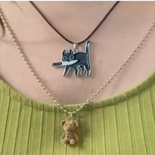 Animal Necklace for Women Bearie/Dog Pendant Jewelry