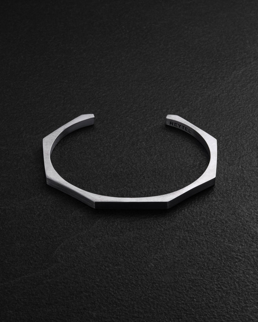 Stainless Steel Hexagon Cuff Bangle