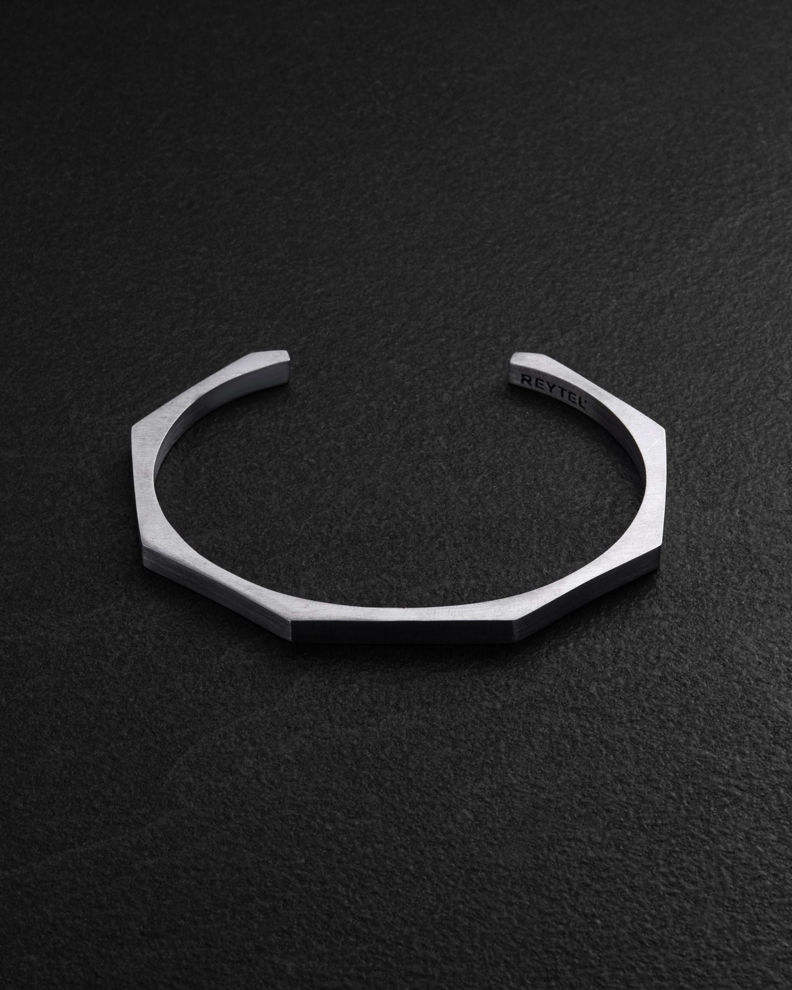 Stainless Steel Hexagon Cuff Bangle